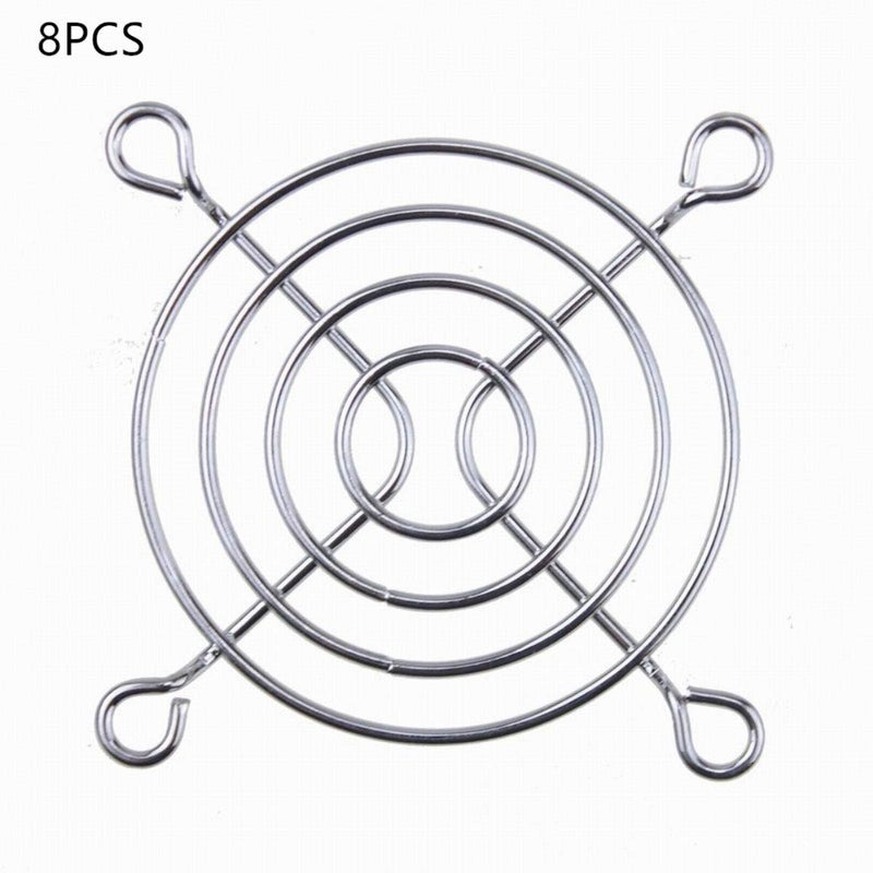 bnafes Fan Grill Metal Household Grill Protector Finger Guard for 60mm Case Fan 8pcs Silver Tone - Image 2